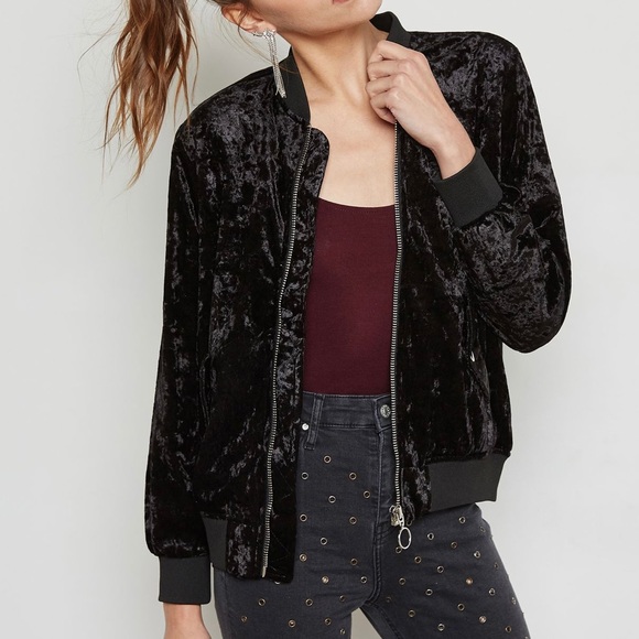 FOREVER 21 Crushed Velvet bomber jacket - Picture 6 of 6